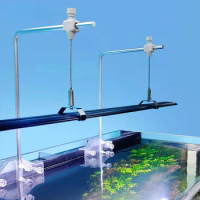 Adjustable Aluminum Alloy Tank Mounting Bracket for Aquarium LED Fish Tank Light Holder Lamp Stand Hanging Aquarium Accessories