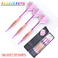 3Pcs Professional Darts 18g aluminum shaft Soft Tip darts with 3 Plastic darts tips Dartboard Games