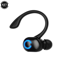 Wireless Bluetooth Ear Hook Earphones Single Mini Handsfree Headphone HIFI Bass Noise Cancelling Sports Headset with Mic