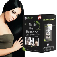 25mlX10pcs Dark brown Dexe Black Hair Shampoo Only 5 Minutes Hair Color Hair Dye Permanent hair dye free shipping