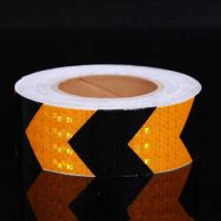 Color Arrow Conspicuity Reflective Hazard Roll Tape Adhesive Marking Sticker on trailer