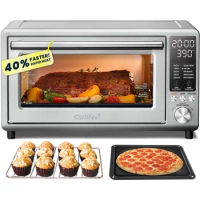 COMFEE' Toaster Oven Air Fryer FLASHWAVE™ Ultra-Rapid Heat Technology, Convection Toaster Oven Countertop