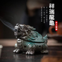 【財神小舖】祥瑞龍龜-手工香爐(陶瓷/一爐多用/防小人/招貴人/吉祥)
