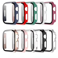 Case For Apple Watch series 7 8 41mm 45mm 38/42 band Accessories bumper Screen Protector Glass+cover iWatch 6 5 4 3 SE 44mm 40mm