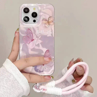 เคสเชือกเส้นเล็ก 3D ผีเสื้อการ์ตูน, สำหรับ Infinix สมาร์ท 9, 8, 7, ร้อน 50, 40, 50i, 30i, 40i, Tecno