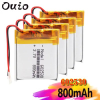 1/2/4pcs 3.7V 602530 800mAh Lithium Ion Polymer Battery 3.7v Lithium Battery For MP4 MP5 GPS PSP Smart Watch Driving Recorder