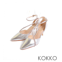 KOKKO唯美夢幻精緻水鑽細高跟鞋銀色