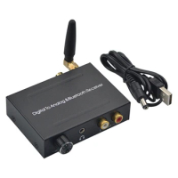 HFES Bluetooth DAC Digital To Analog Audio Converter With Bluetooth Receiver With Volume Control Volume Adjustment 3.5Mm