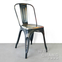 LOFT 工業復古 Tolix高背餐椅 經典款 可堆疊 做舊黑 CH001-DBK
