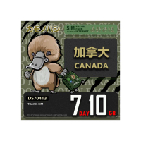 【platypus 鴨嘴獸】Travel Sim 加拿大 7天10GB 上網卡