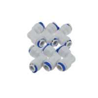 Free Shipping 6pcs/set 1/4" OD Hose Quick Connection Push Connect 90 Degrees Elbow Fitting Water Reverse Osmosis Aquarium System