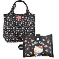 Hello Kitty 熊 黑色 環保 收納袋 購物袋 KT 凱蒂貓 日貨 正版 授權 J00012763