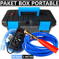 PAKET SET ALAT MESIN POMPA BOX MINI UNTUK CUCI MOTOR MOBIL AC PORTABLE