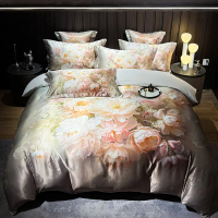 ชุดผ้าปูที่นอนสี่ชิ้น COD Osaka Light Luxury Satin Jacquard ลายพิมพ์ดิจิทัลขนาดใหญ่