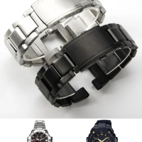 Solid Stainless Steel Watch Band for Casio G-SHOCK Strap Hagane No Boukenshin GST-W300 GST-W400 B100 S310 Steel Belt