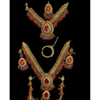 สร้อยคอเครื่องประดับสไตล์อินเดีย necklace indian style jewellery wear with saree ,lehenga, thai dres