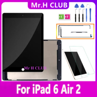 Tested 9.7" LCD For Apple iPad 6 Air 2 A1567 A1566 LCD Display Touch Screen Digitizer Full Assembly Replacement For iPad Air 2