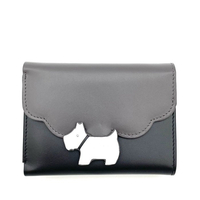 RADLEY London 經典狗狗三折短夾 素面真皮皮革 短夾 皮夾 錢包 蘇格蘭梗犬 黑色(現貨)▶指定Outlet商品5折起☆現貨【送禮首選★APP下單點數4倍送】