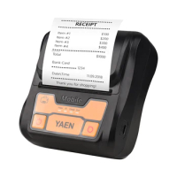 Portable BT Label Maker Wireless 80mm Thermal Receipt Printer BT Connection Use with APP Compatible with iOS Android Smartphone