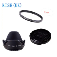 52mm UV Filter Lens Hood set For Nikon D5600 D5500 D5300 D7500 D3400 D3300 D750 D5 and Nikon AF-P 18-55mm lens