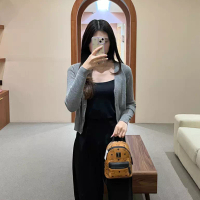 MCM Tas MCM MONOGRAM COGNAC BLACK BEBEBOO SHOULDER BAG 100% ORIGINAL