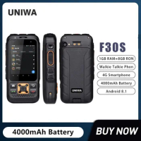 UNIWA F30S Dual Version Zello Walkie Talkie 4G Mobile Phone FDD-LTE Android 8.1 Rugged Smartphones Quad Core 1GB+8GB Dual Camera