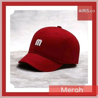 Topi Baseball Pet Lidah Pendek Unisex Motif M/Sampai di Hari Yang Sama Pakai Instant*/Topi Bisbol Pe