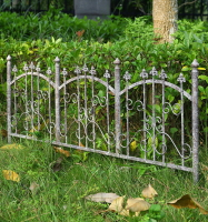 外單歐式鐵藝戶外植物圍欄花園小欄桿庭院花圃柵欄隔斷籬笆爬藤架