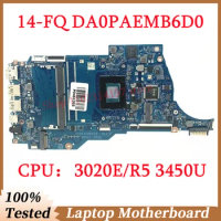 For HP 14-FQ 14S-FQ M31198-001 M31198-601 With AMD 3020E/Ryzen 5 3450U CPU DA0PAEMB6D0 Laptop Motherboard 100% Fully Tested Good
