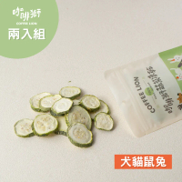 【咖啡獅】寵物天然蔬果凍乾 - 綠櫛瓜凍乾 2包入 | 犬貓鼠兔 適用
