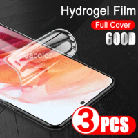 3PCS Water Gel Film For Samsung Galaxy S21 Ultra Plus S21+ Hydrogel Film Samsumg S 21 S21Ultra Screen Protector Not Safety Glass