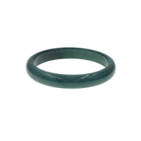 【喜緣玉品】天然滿綠翡翠玉鐲平安鐲(57.3)