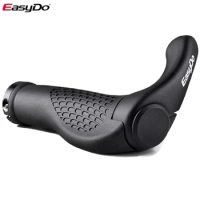 EasyDo Bicycle Bike Components Bar ends MTB Handlebars Rubber Grips &amp; magnesium alloy Handle bar Ergonomic Soft Grips 1020D