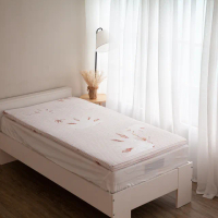 【Hokun】療癒睡眠5公分乳膠床墊 蘆薈精油布套(單人3尺 真空壓縮卷包)