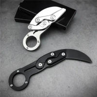 Dropship Mechanical Folding Knife Karambit CS GO Claw Neck Knife Survival Ring Knife Pocket Portable Clip Mini EDC Outdoor Tool