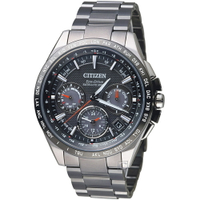 CITIZEN 星辰錶 GPS 系列 光動能 鈦感光衛星計時腕錶(CC9015-62E)-43mm-黑面鈦帶【刷卡回饋 分期0利率】