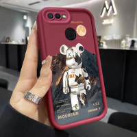 Ốp Điện Thoại Nhựa Chống Sốc, Thiết Kế Hình Gấu Bóng Mù, Tương Thích Với OPPO F9, F9 Pro, A7x, Realm