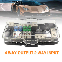Ground Block Audio Fuse Sekring Distribution Car Audio ANL Fuse Holder 4 Way Output 2 Way Input