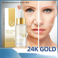 24K Gold Anti-Aging Oil Essence Facial Firming Skin Anti-Wrinkle Fine Lines Wrinkle Lifting Deep Nourishing Korea Skin Care
