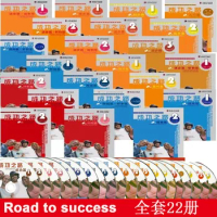 22 books 16 CD Disc Road to Success Textbook Full Set Learn Chinese Hanzi PinYin Test Zero Basis Education Train Course Book