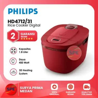 RICE COOKER DIGITAL PHILIPS KAPASITAS 1.8 LITER HD4712 GARANSI RESMI (MEDAN)