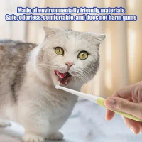 Toothbrush For Cats Dog Tooth Brush Cat Teeth Brush Anti-Slip Handle Cat Tooth Care Brush Safe Pet Teeth Cleaning Kit For Puppy