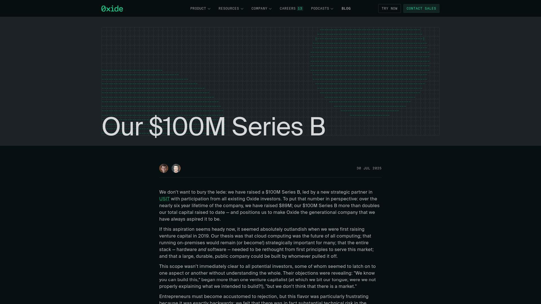Oxide Computer が1億米ドルのシリーズB資金調達を実施、報酬制度がコミュニティで議論を呼ぶ — BigGo ファイナンス