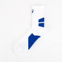 Asics Socks [3063A057-100] 男 中筒襪 籃球襪 運動 休閒 厚底 耐磨 舒適 白藍