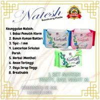 Natesh Pembalut ( Paket Hemat ) Pantyliner Day Night Extra Long Original Panty, Day, XL