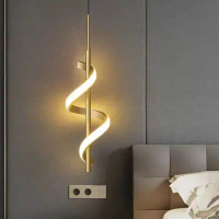 Modern LED Pendant Light Minimalist Gold Black White Hanging Lights For Bedroom Bedside Living Rooms Study Decorate Lamps