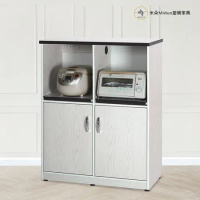 【米朵Miduo】2.8尺兩門兩拉盤塑鋼電器櫃 廚房櫥櫃(附插座)
