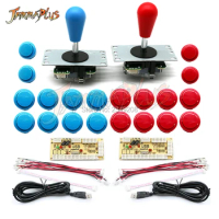 Arcade Joystick DIY Kit Zero Delay Arcade DIY Kit USB Encoder To PC Arcade Sanwa Joystick + Sanwa Push Buttons For Arcade Mame