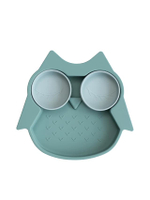 จานซิลิโคนสำหรับเด็กเล็ก พร้อมถ้วย ลาย Owls