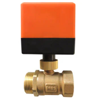 AC220V Brass ball valve,Micro electric ball valve,Motorized brass ball valve,3-wire Two / One Control DN20 DN25 M / F thread
